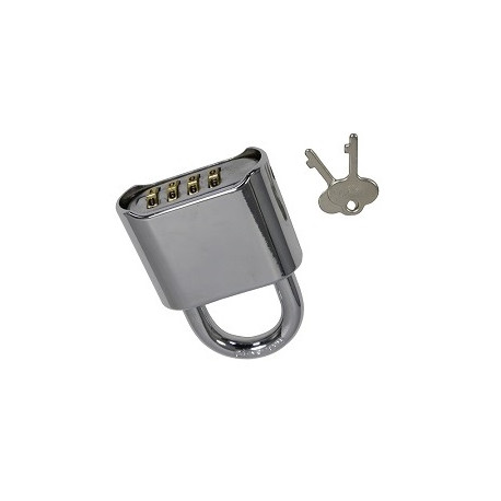 Combination padlock 50mm 4-digit code number slkc50 figure opening a secured lock closure abus - 1