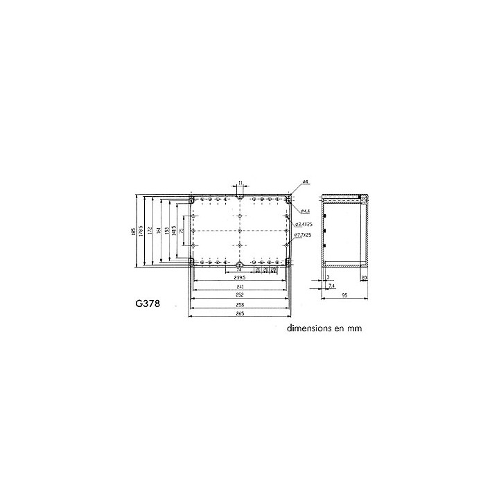Cofanetto plastica porta batterie ricaricabili pvc stagno 265x185x95mm 12v6 contenitore plastica custodia batterie velleman - 2