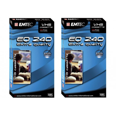 2 Emtec E240EQ Cassette video VHS 240 min 4 heures High Quality emtek - 1