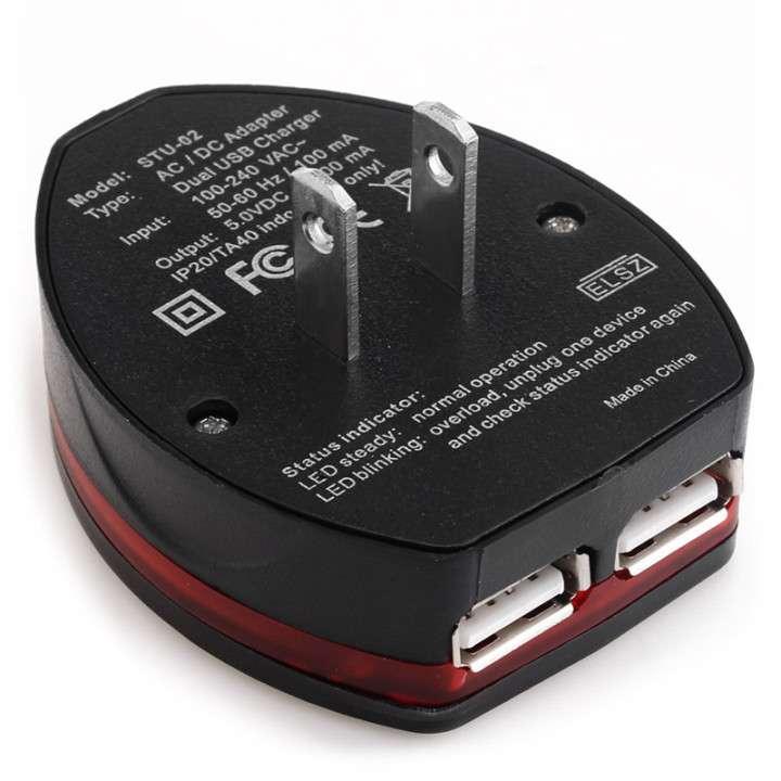 Reiseadapter 2 USB fur stecker in 150 lander fur reise skross - 1
