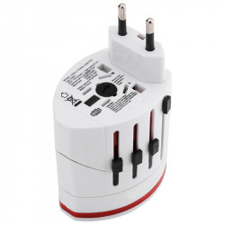 Travel Essentials Universal Worldwide Power Plug Wall AC Adapter Conversion Socket Dual USB Charging Port Charger skross - 1