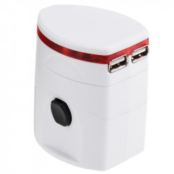 Travel Essentials Universal Worldwide Power Plug Wall AC Adapter Conversion Socket Dual USB Charging Port Charger skross - 2