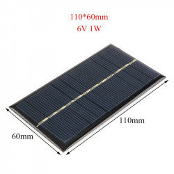 Solar Panel 6v 1w or 167mA Charger for battery power supply system jr international - 6