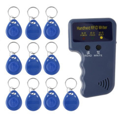 Handheld 125Khz RFID Card Reader Copier Writer Duplicator Programmer ID Card Copy + 10pcs EM4305 each Writable tags jr internati