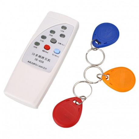 4 frecuencia RFID copiadora / duplicador / Cloner ID EM lector y escritor + 3pcs EM4305 T5577 escritura keyfob jr international 