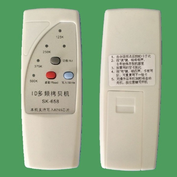 4 frecuencia RFID copiadora / duplicador / Cloner ID EM lector y escritor + 3pcs EM4305 T5577 escritura keyfob jr international 