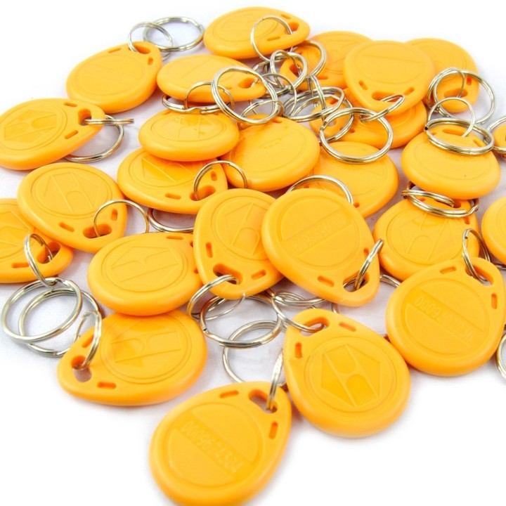 100 pcs EM4305 Copy Rewritable Writable Rewrite EM ID keyfobs RFID Tag Key Ring Card 125KHZ Proximity Token Access Duplicate jr 