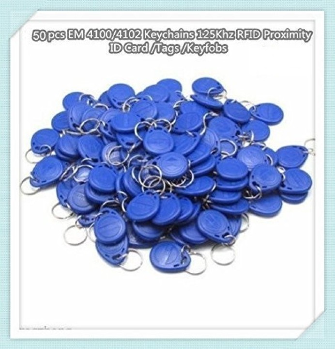 50 pcs EM4305 Copiar Reescribible Escritura Reescribir EM ID keyfobs RFID Tag Llave Tarjeta de Anillo 125KHZ Proximidad Token Ac