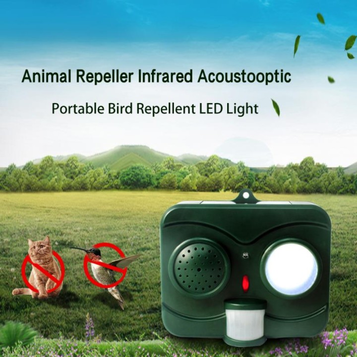 Humane Schutzmaßnahmen Schwarz Ultraschall Infrarot Sound Taschenlampe Vögel Repeller Driving Controller jr international - 1
