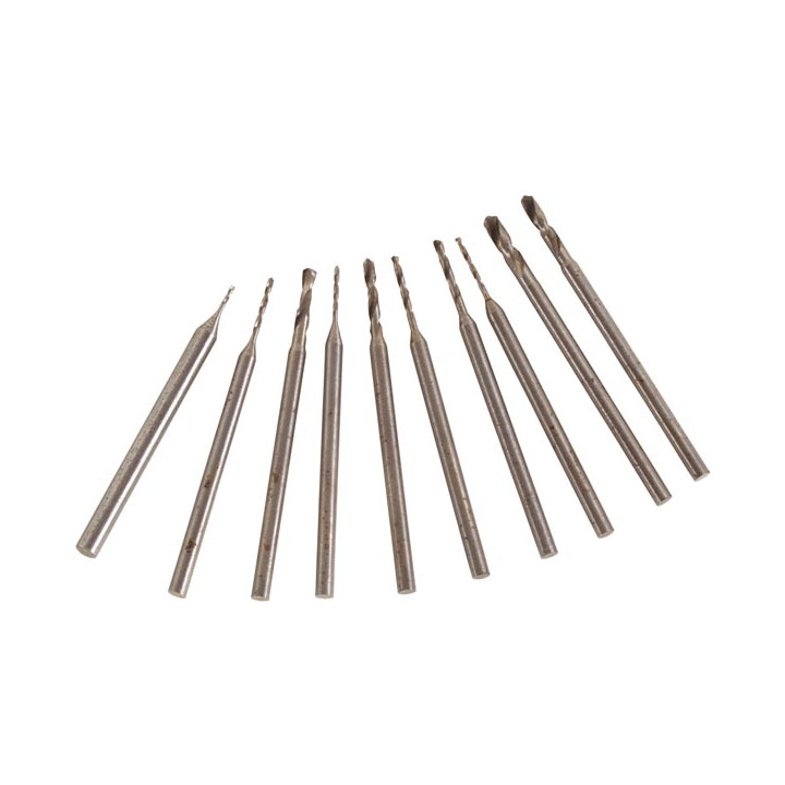 Juego de mini brocas 10 uds 0.6 / 0.7 / 0.8 / 0.9 / 1.0 / 1.2 / 1.5 / 1.8 / 2.0 / 2.3 mm velleman - 1