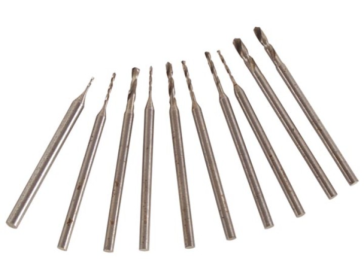 Juego de mini brocas 10 uds 0.6 / 0.7 / 0.8 / 0.9 / 1.0 / 1.2 / 1.5 / 1.8 / 2.0 / 2.3 mm velleman - 1