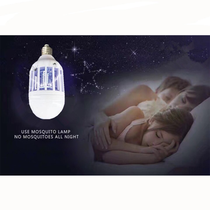 2 Modo E27 LED Mosquito Asesino Bombilla ULTRAVIOLETA trampa eléctrica Lámpara Luz Insecto Fly Pest Exterior Indoor Invernadero 