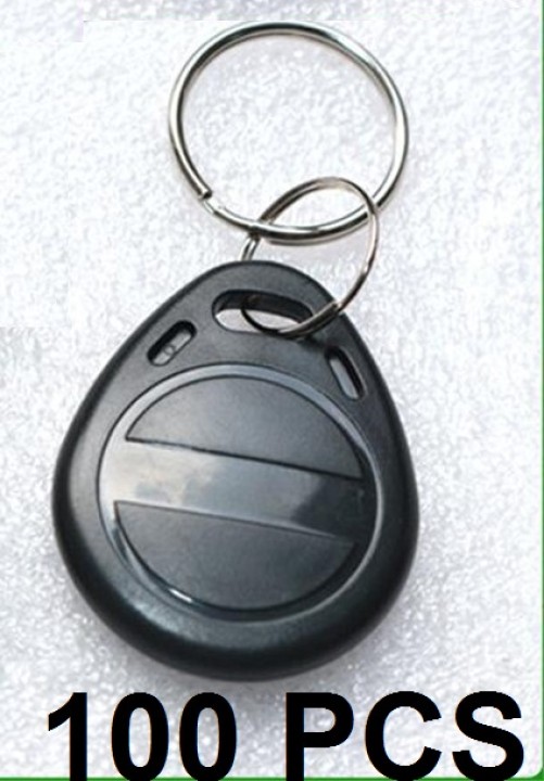 100 pcs EM4305 Copiar Reescribible Escritura Reescribir EM ID keyfobs RFID Tag Llave Tarjeta de Anillo 125KHZ Proximidad Token A