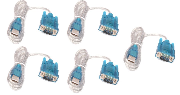 5 X Cable usb serial conversion lengh 1.80 m jr international - 1