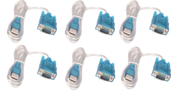 6 X Conversione seriale cavo usb 1,80 m cable-146/2 jr international - 1