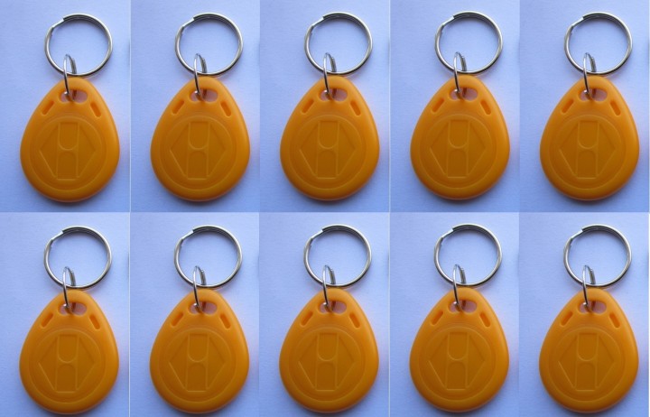 10 pcs EM4305 Copia Rewritable Writable Rewrite EM Keyfobs identificazione RFID Tag Key Card Ring 125KHZ Proximity Token Duplica
