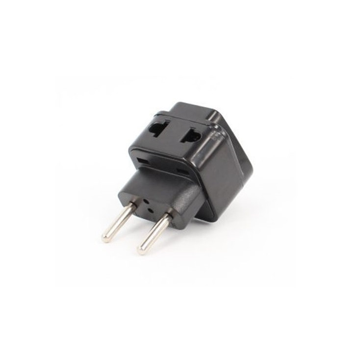 Universal adaptador de enchufe euro España Alemania Francia Bélgica Portugal jr international - 6