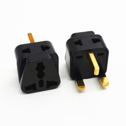 Universal US to UK Electrical AC Wall Plug Adapter gb plug to european , 1a 250vac jr international - 1