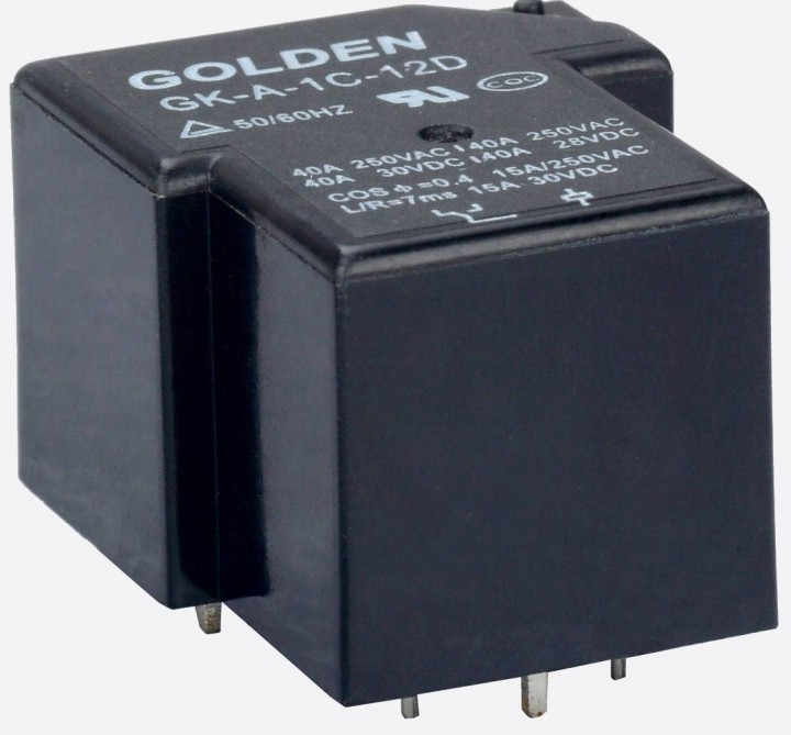 Relais de puissance 12v 30a 40a 5 broches gk-a-1c-12d golden contact or jr international - 2