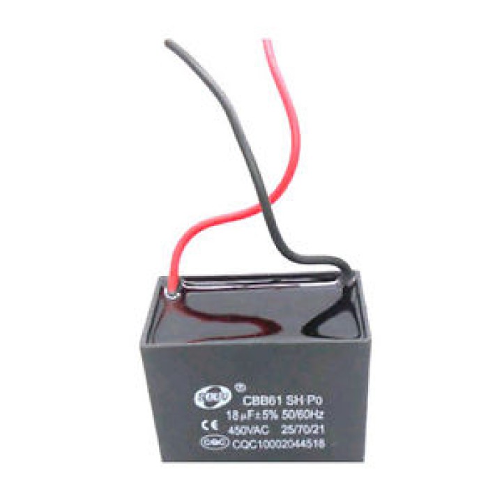 CBB61 Metallized Capacitor for Motor Start-up Ceiling Fan 500VAC 18uF 18mf 18 uf mf jr international - 1