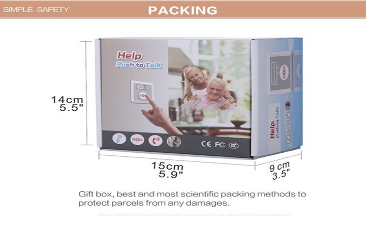 GSM 2g One-Click Alarm System QUAD Band Notruf für Hilfe Weltweit mit Intercom für Calling king pigeon - 7