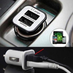 Car Usb Socket Universal Car 12V a 5V 3.1A GPS Mobile Phone cargador USB Adaptador de corriente Car Charger Adapter Nuevo Auto A
