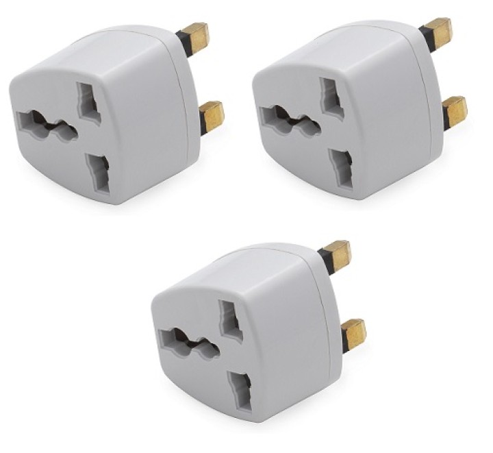 3 X Adattatore elettrico presa europea verso presa inglese senza presa terra convertitore adattatore converter jr international 