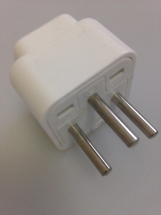 20 X AC adapter israel 3 round pins with ground jr international - 1