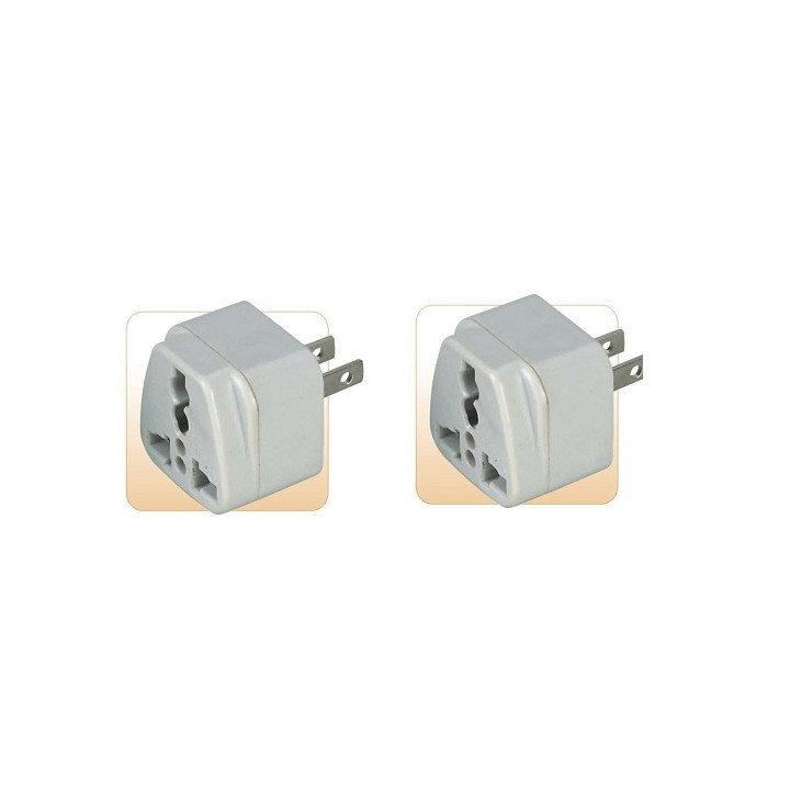 2 X Adaptador electrico 6a macho americano a hembra euro universal adaptadores conectores adaptadores adaptador convertidor jr i