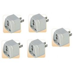 5 X Travel adapter electric adapter 16 american male + female to female euro adapter jr international - 1