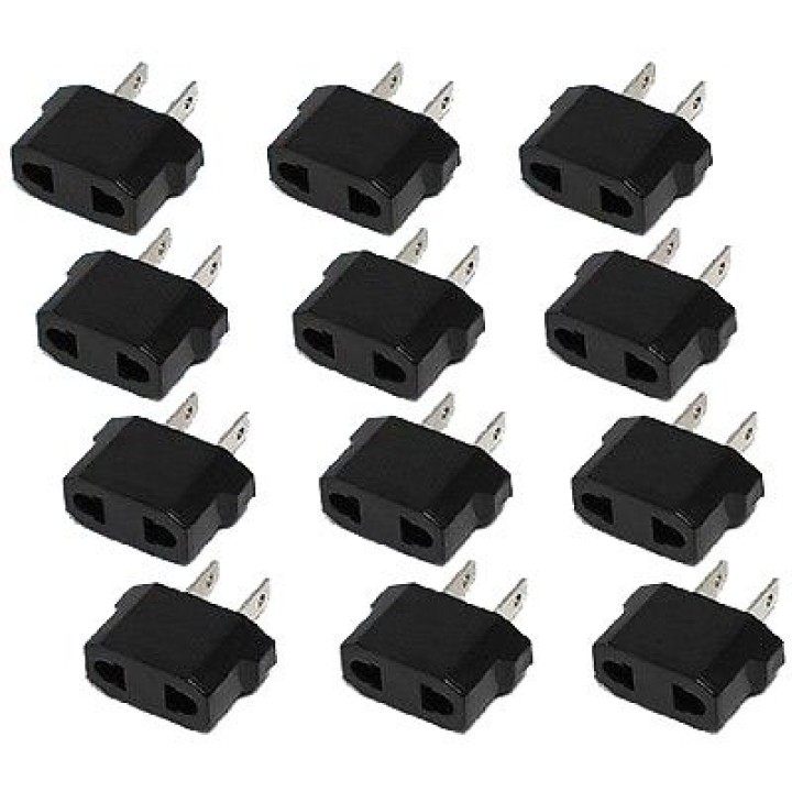 12 X Outlet ee.uu. Ee.uu. Canadá europa convertidor adaptador de viaje japón euro / americano jr international - 1