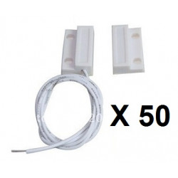 50 X Contact nf protruding 23mm white magnetic detector opening 114ms sensor for alarm jr international - 1