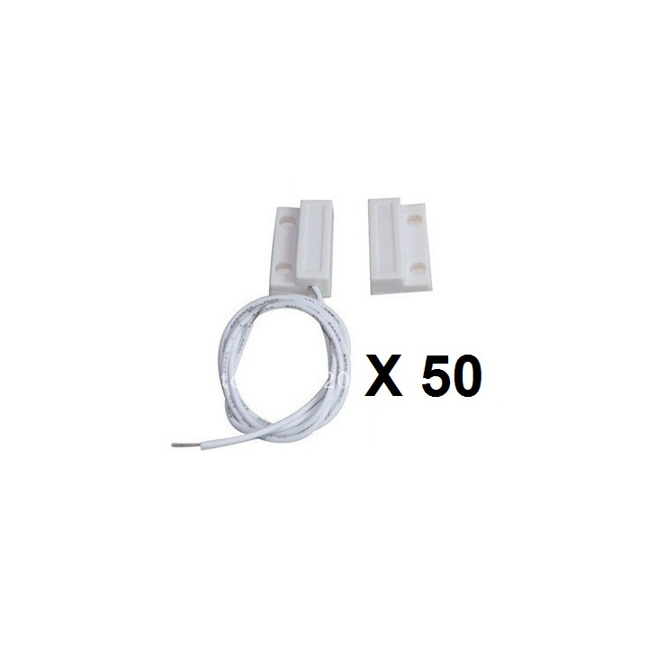 50 X Contacto nf sobresale 23mm detector magnético de apertura blanco 114ms sensor de alarma jr international - 1