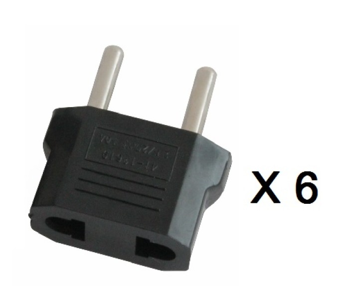 6 X Reise-adapter-stecker china japan kanada uns elektrischen sektor zu euro-stecker-wandler asia jr international - 2