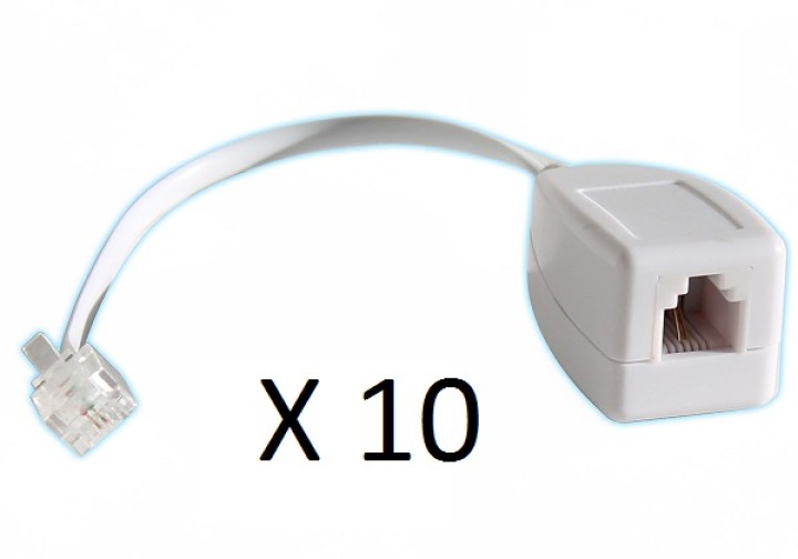 10 X  Rj11 linea di pompaggio telefonica come un fax / modem / adsl scaricatore di sovratensione telefono 3ka jr international -