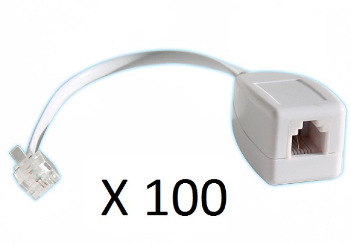 100 X  Rj11 sobretensiones en la línea telefónica como un fax / módem / adsl sobretensiones teléfono 3ka jr international - 1