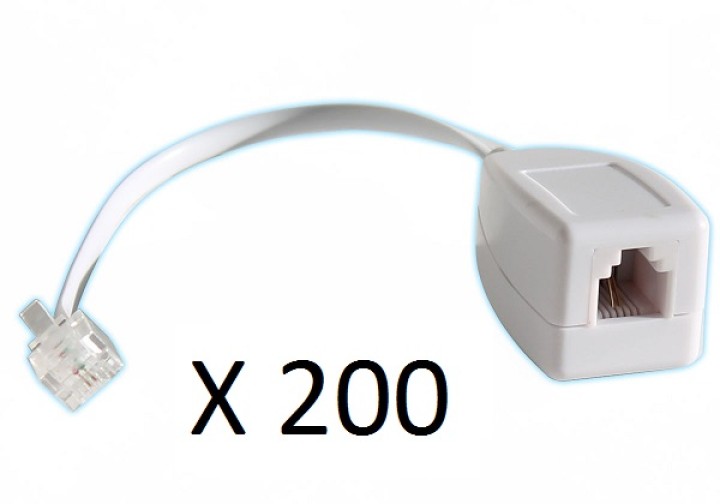 200 X  Rj11 linea di pompaggio telefonica come un fax / modem / adsl scaricatore di sovratensione telefono 3ka jr international 