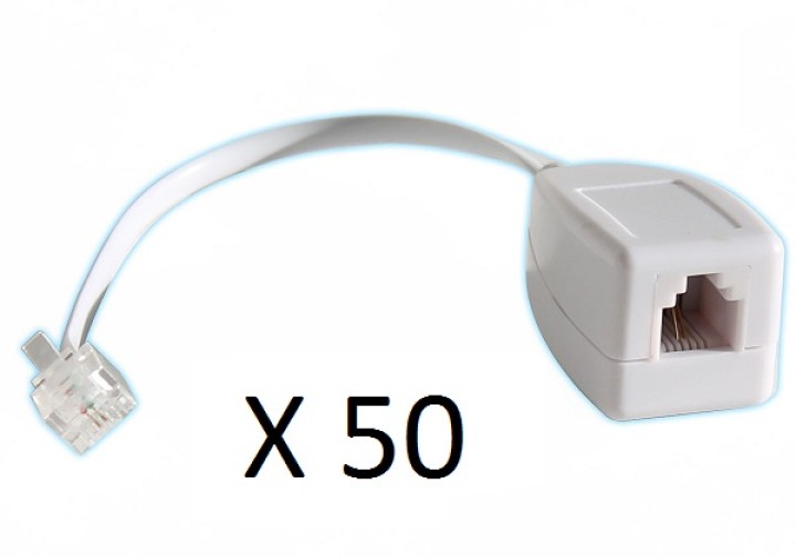 50 X  Rj11 telefonleitung überspannungsschutz wie ein fax / modem / adsl überspannungsableiter 3ka phone jr international - 1