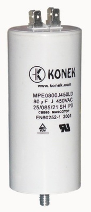 Condensador 80 mf micro farad 450v 50 60 hz condensador de arranque motor universal a borne am w1 11008 jr international - 1