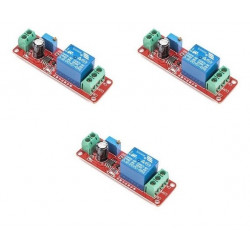 3 pcs Red DC12V Pull Delay Timer Interruttore modulo relè regolabile 0 a 10 Second T1098 P jr international - 1