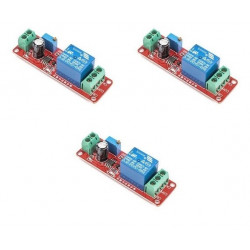 3 pcs Red DC12V Pull Delay Timer Switch Adjustable Relay Module 0 to10 Second T1098 P jr international - 1