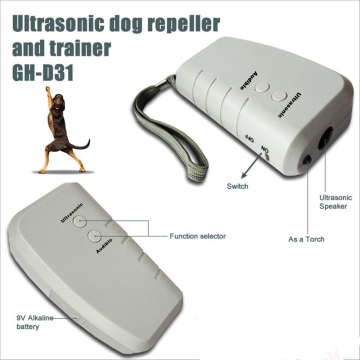 Repelente perros por ultrasonidos 2 frecuencias 7m para adiestramiento eclats antivols - 1
