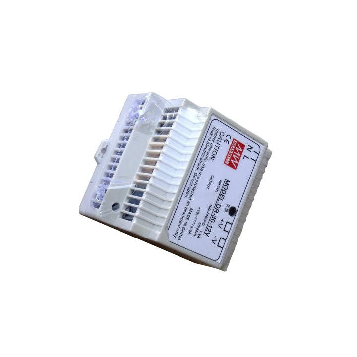 Guida din alimentazione dr-30-12 modulare 110v 220v 30w 12v 2a 12vdc raddrizzata e filtrata velleman - 1