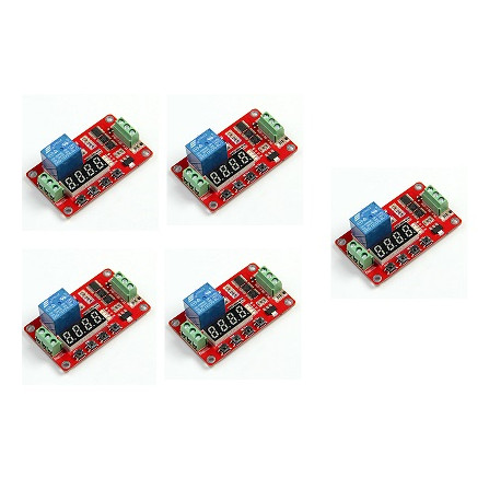 5 X Multifunction self-lock relay cycle timer module plc home automation delay 12v jr international - 15