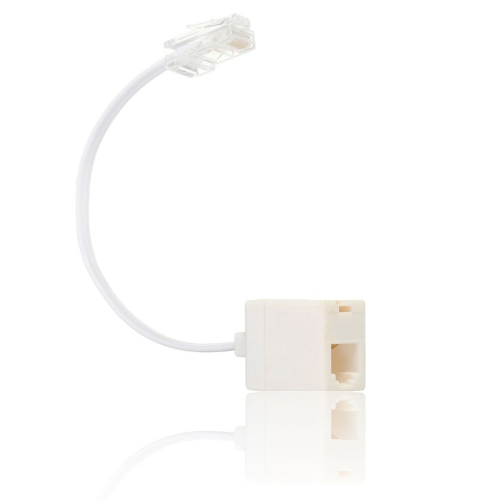 RJ11 6P4C Buchse zu Ethernet RJ45 8P8C Stecker Adapter Konverterkabel Weiß eclats antivols - 7