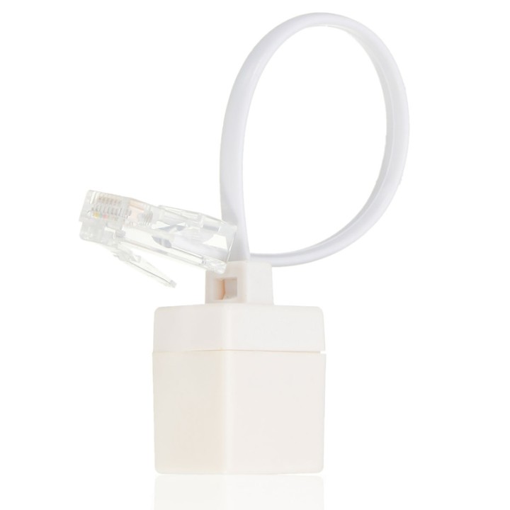 RJ11 6P4C Buchse zu Ethernet RJ45 8P8C Stecker Adapter Konverterkabel Weiß eclats antivols - 1