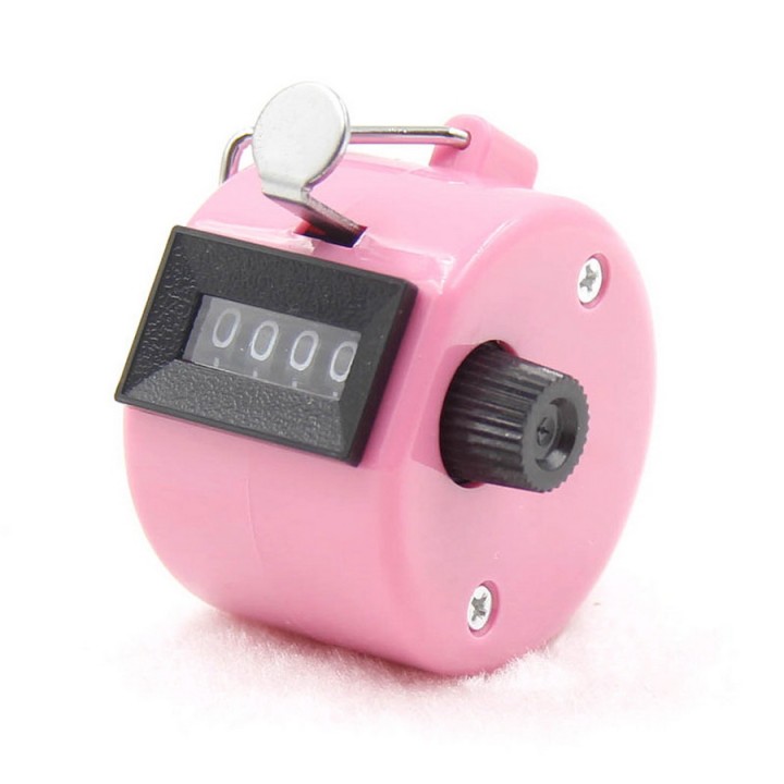 Pink Handheld Tally Counter 4 Digit Display for Lap/Sport/Coach/School/Event eclats antivols - 7