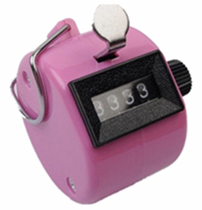 Pink Handheld Tally Counter 4 Digit Display for Lap/Sport/Coach/School/Event eclats antivols - 1