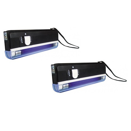 2 X Rivelatore su pile modello grande banconote false tubo elettrico ultravioletto jr international - 2