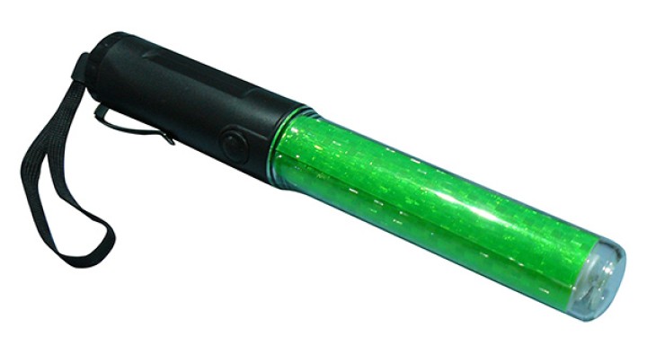 Baton lumineux 26cm torche Eclairage led lumiere vert circulation route aeroport eclats antivols - 2